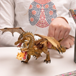 Figurine Dragon deux têtes or Papo en PVC, Collection Fantastique, jouet éducatif idéal pour enfants et collectionneurs