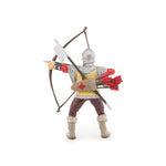 Archer rouge Papo en PVC, Collection Médiéval, jouet éducatif idéal pour enfants et collectionneurs