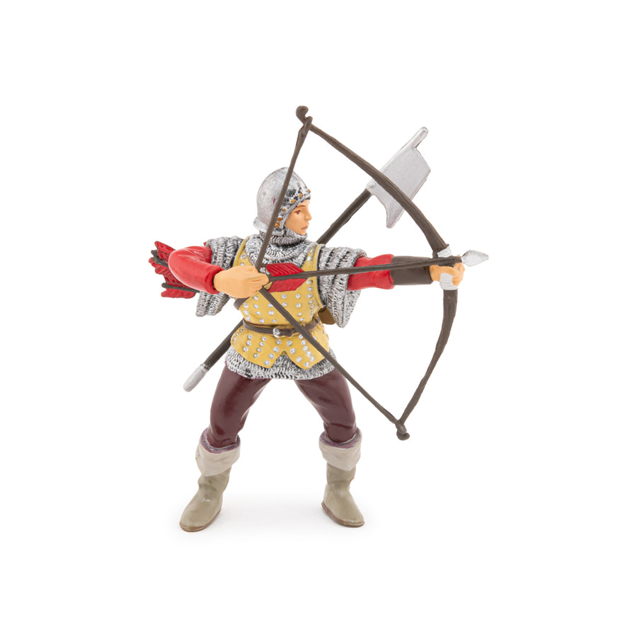 Archer rouge Papo en PVC, Collection Médiéval, jouet éducatif idéal pour enfants et collectionneurs