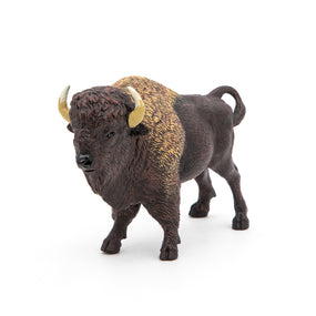 Bison d'Amérique Papo en PVC, Collection Animaux sauvages, jouet éducatif idéal pour enfants et collectionneurs