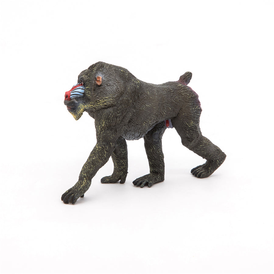 Figurine Mandrill Papo en PVC, thème savane, Collection Animaux sauvages, jouet éducatif idéal pour enfants et collectionneurs