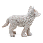 Figurine Jeune loup polaire Papo en PVC, Collection Animaux sauvages, jouet éducatif idéal pour enfants et collectionneurs