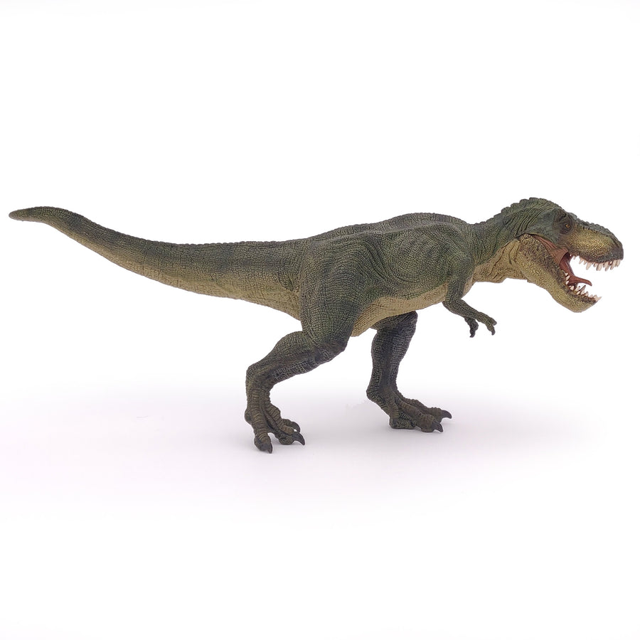 T-Rex courant vert Papo en PVC, Collection Dinosaures, jouet éducatif idéal pour enfants et collectionneurs
